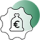 A logo of a bag with a euro sign