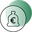 ένα λογότυπο μιας τσάντας με το σήμα του ευρώ